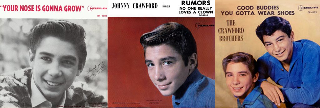 Johnny Crawford single sleeves with Bobby Crawford