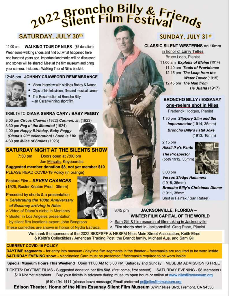 Broncho Billy Silent Film festival flyer